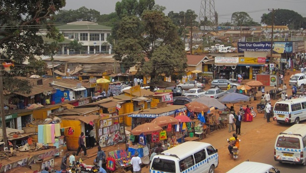 Informal market and bus station, Kampala, Uganda