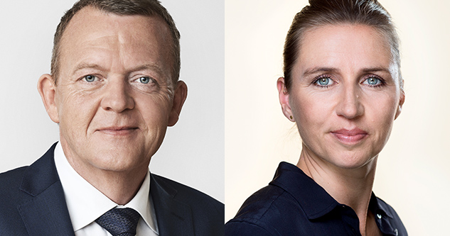 Mette Fredriksen S og Lars Løkke Rasmussen V