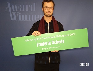 Frederik Schade at the Award ceremony