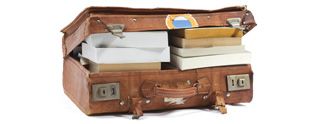 Suitcase full of books