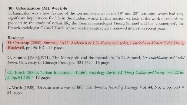 Marked references on a reading list