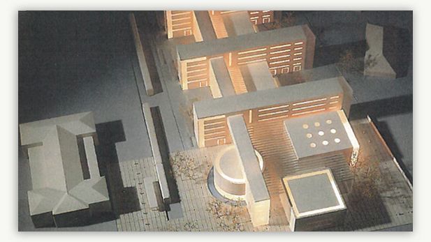 Architect's model of Solbjerg Plads building