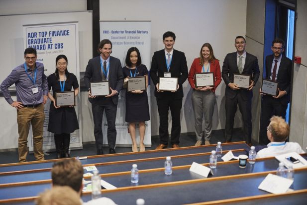 Winners at the AQR Top Finance Graduate Award 2018