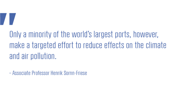 Only a minority of the world’s largest ports, however, make a targeted effort to reduce effects on the climate and air pollution_Associate Professor Henrik Sornn-Friese