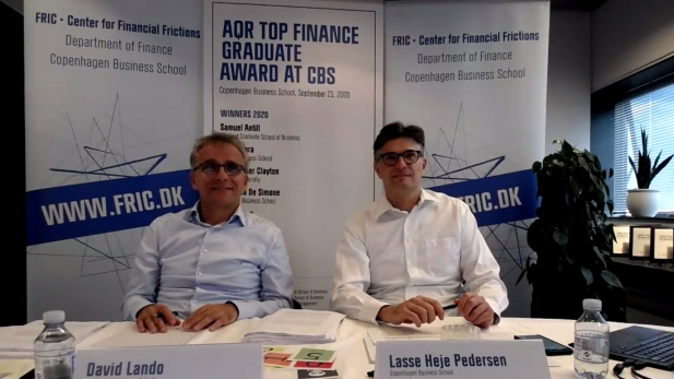 Lasse Heje Pedersen and David Lando AQR Top Finance Grad Award 2020