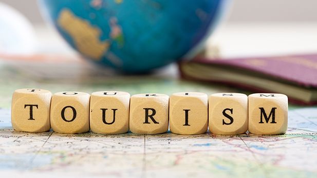 Wooden blocks spelling the word Tourism