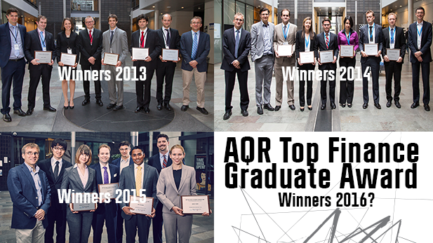 AQR Top Finance Graduate Award 2016