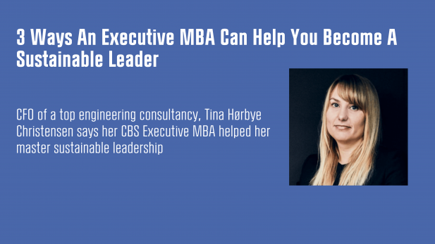 Executive MBA Alum - Tina at NIRAS