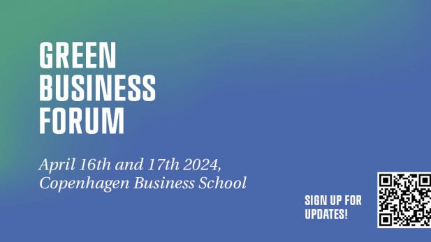 Green Business Forum, date, QR code for registration