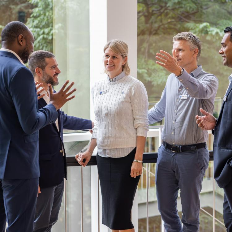 CBS Blue MBA participants networking