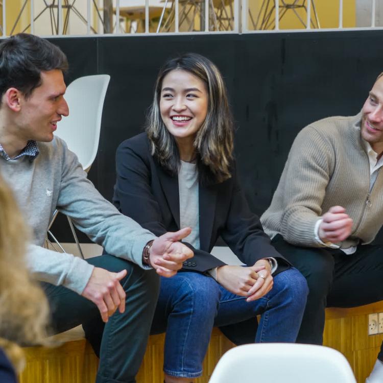 Participants from FTMBA sitting and talking