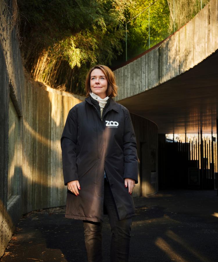 Portrait of Pernille Mehl, by the Panda habitat in Copenhagen Zoo