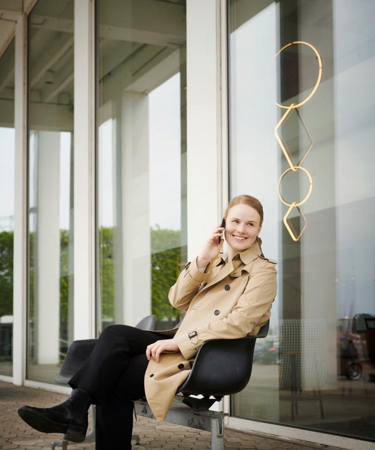 Portræt af Sofie Bitzer, i telefonmøde