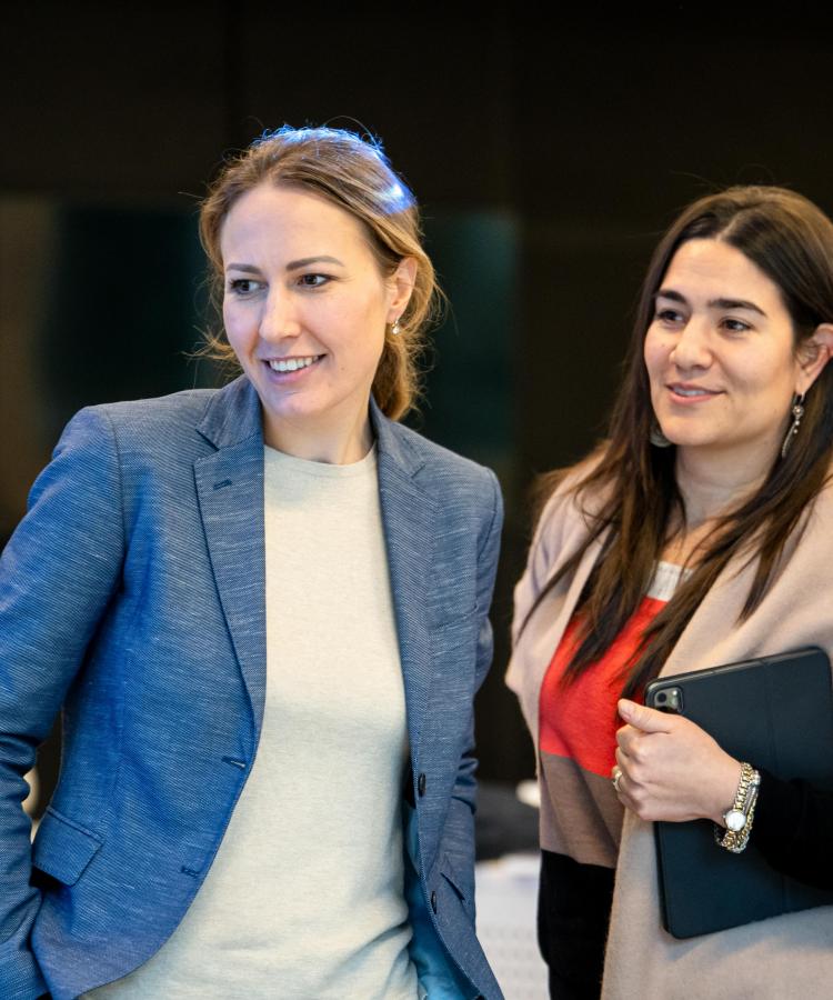 EMBA students participating in workshop-style learning