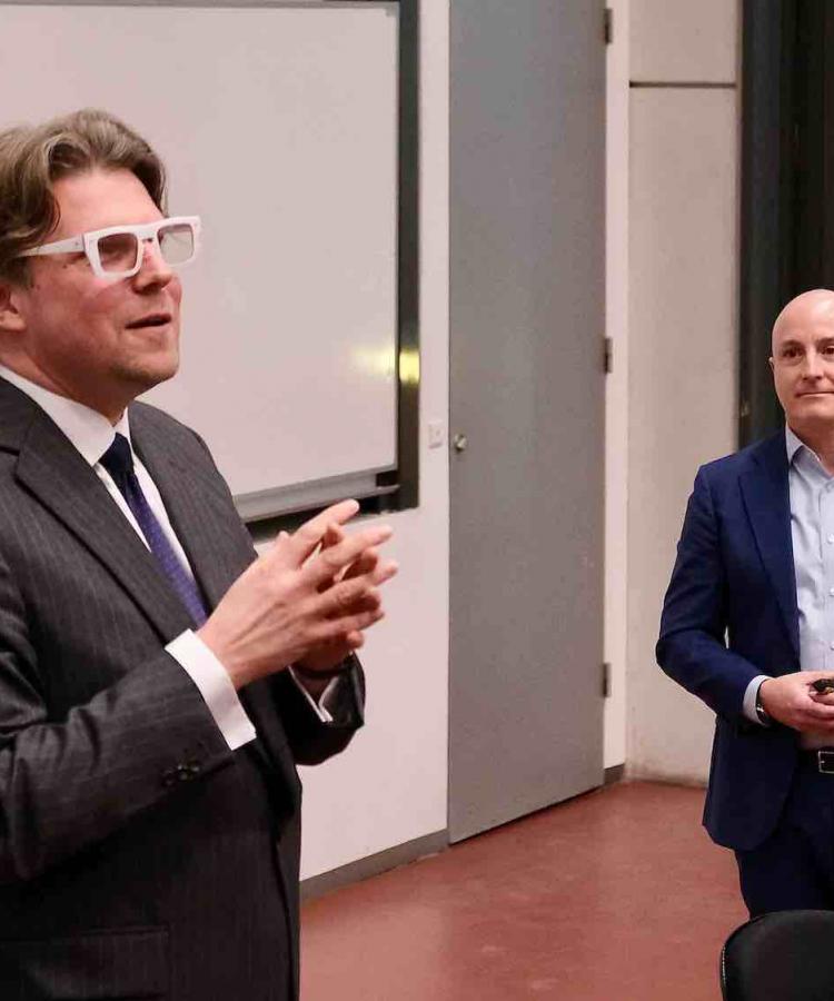 Kristjan Jespersen taler til et Executive Education event om ESG dynamikker