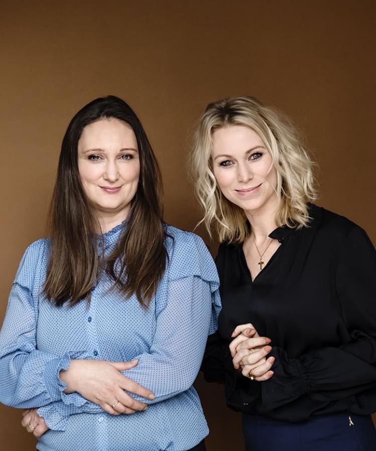 Portræt af Majbritt Bay og Anna Bjerre fra Girl Talk 
