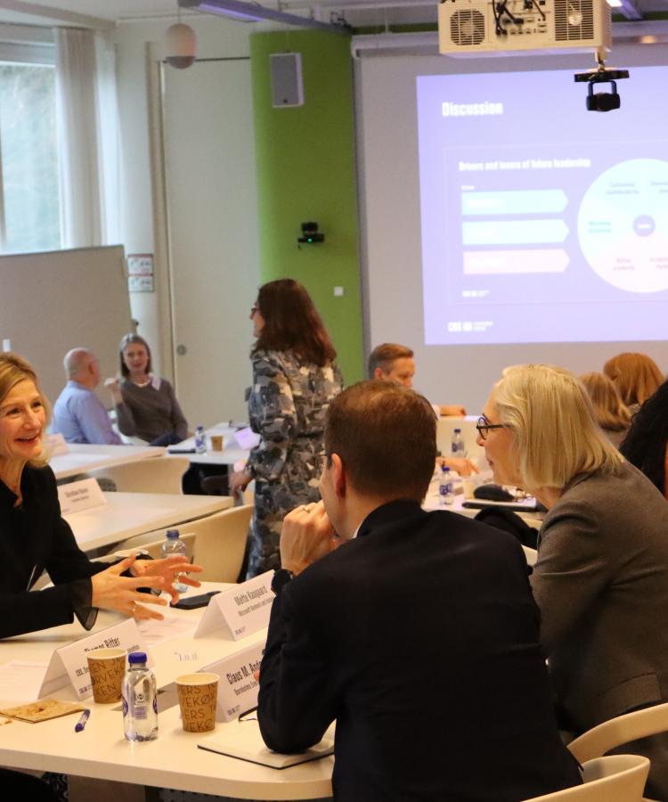 People at a workshop with CBS Leadership Think Tank