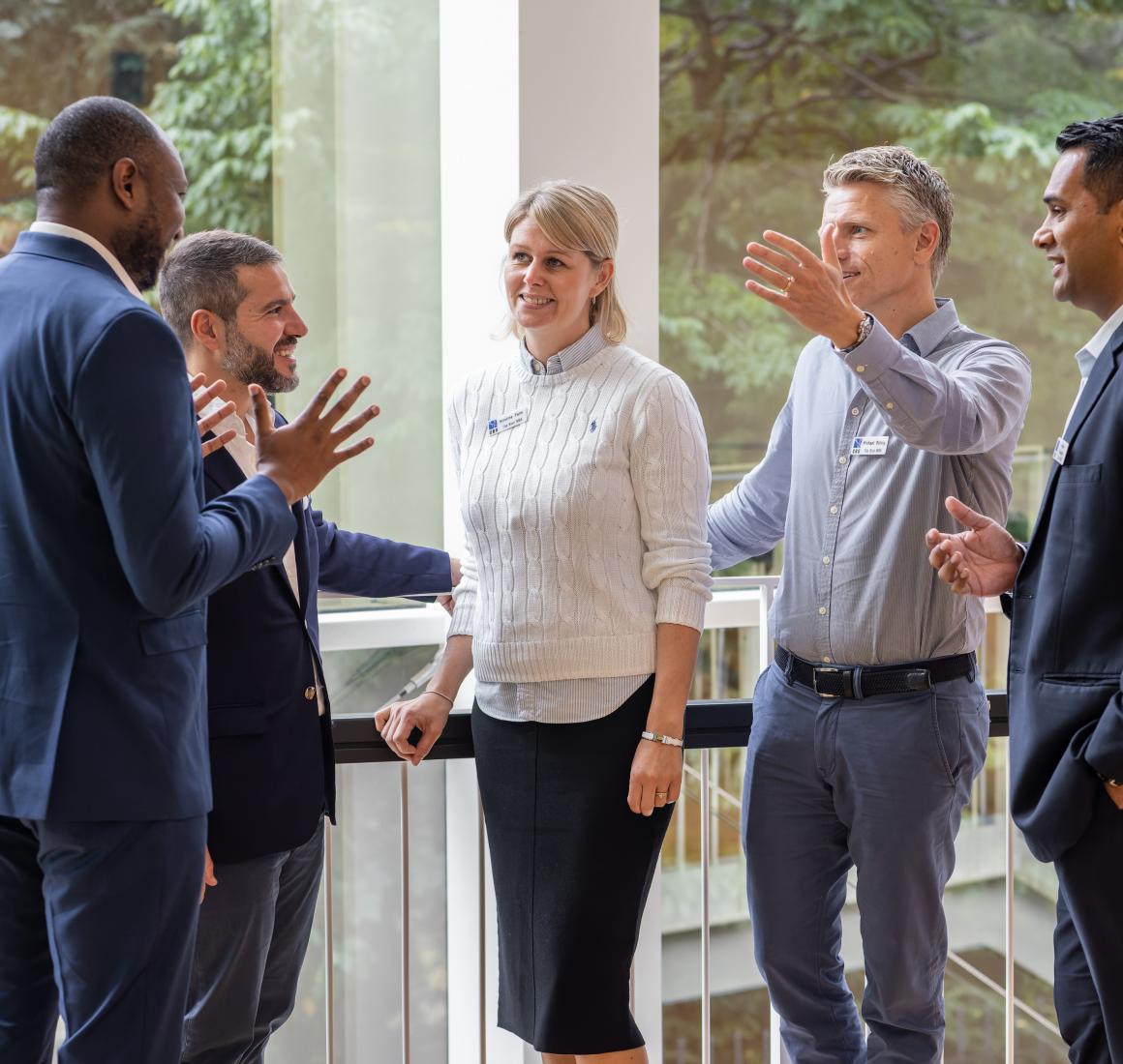 CBS Blue MBA participants networking