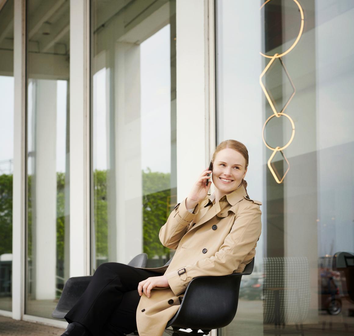 Portræt af Sofie Bitzer, i telefonmøde