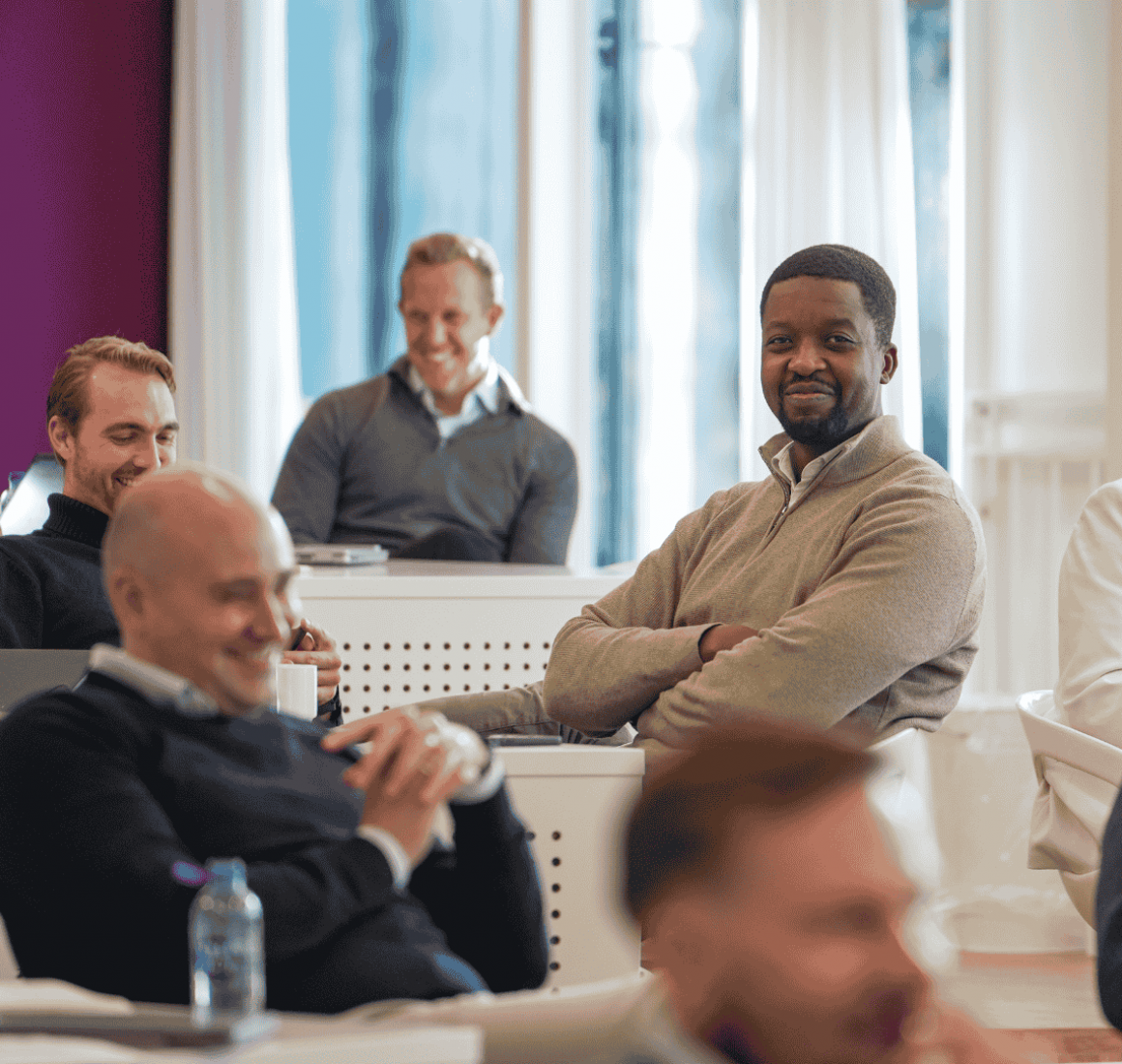 Blue MBA Participants in class