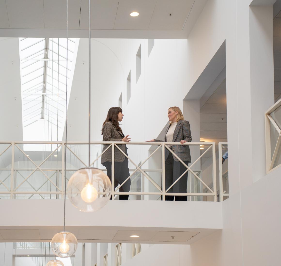 Two MBA participants talking