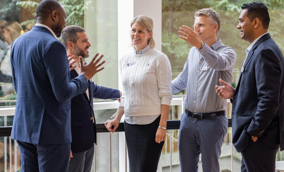 CBS Blue MBA participants networking