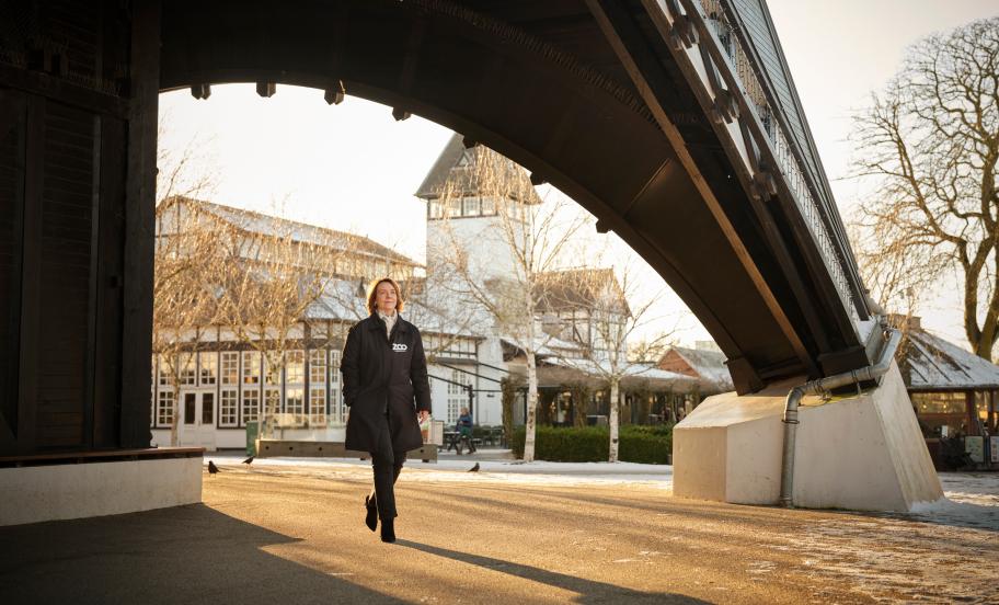 Portræt af Pernille Mehl, som går under Københavns zoo tårn