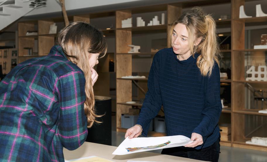 Signe Kongebro actively working on project