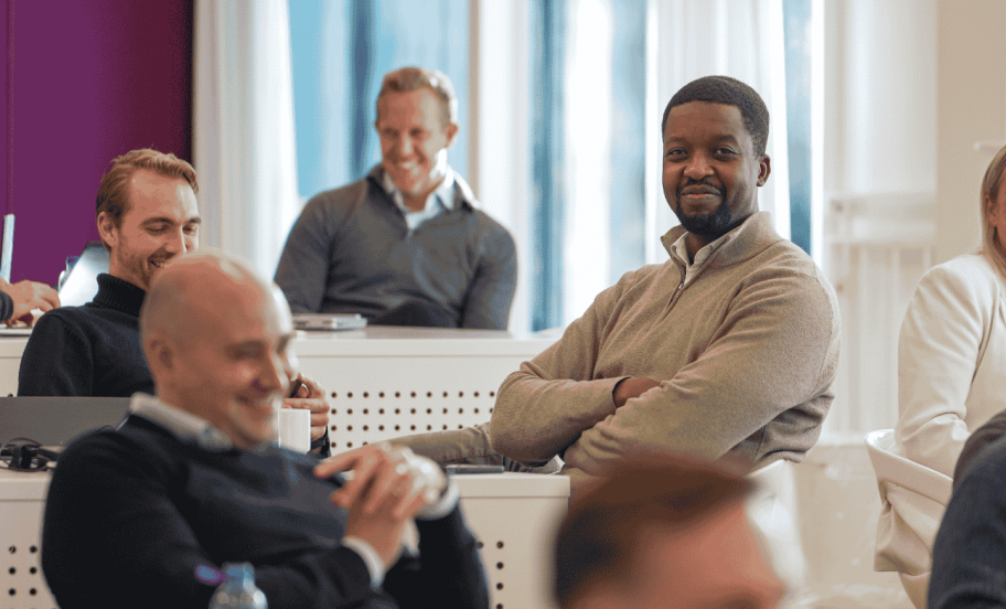 Blue MBA Participants in class