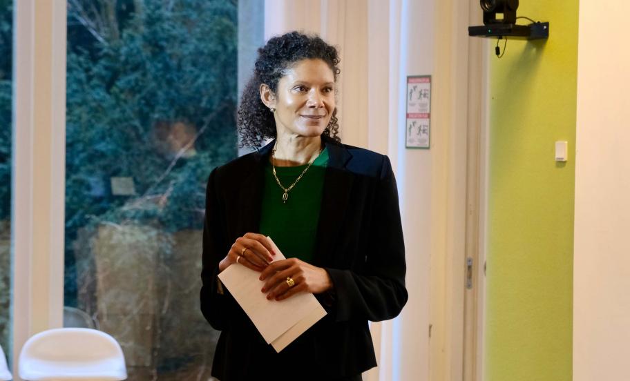 Rikke Rønholt Albertsen speaking at Executive Education event, from cycler to ceo