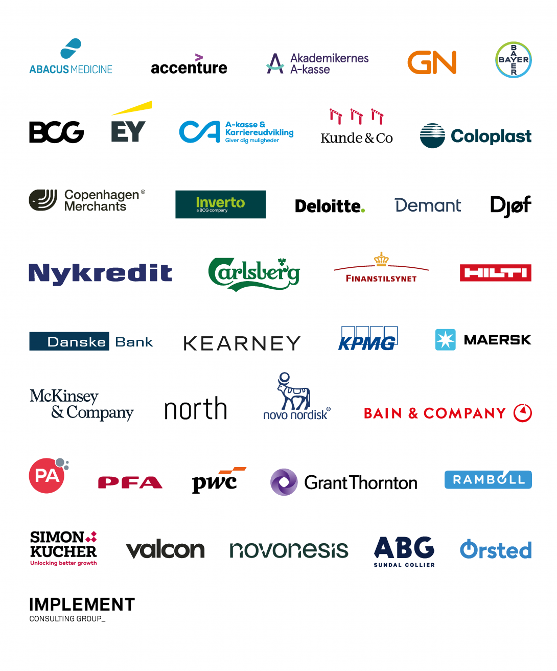Logo overview of current CBS Career Partners