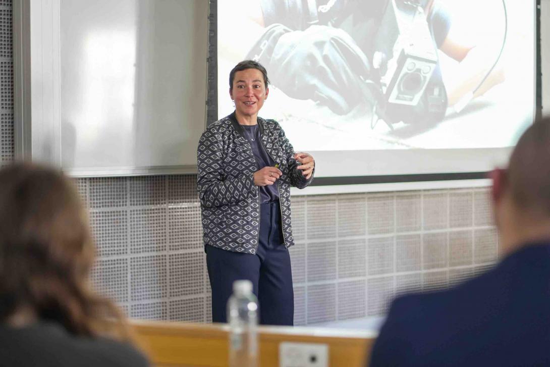 Simona Maschi speaking at Executive Education event, To reduce or to restore 
